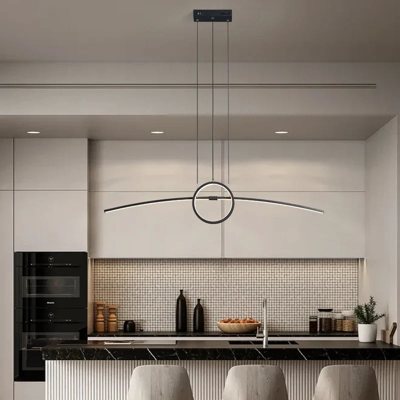 suspension moderne créative avec lumières led pour maison intelligente
