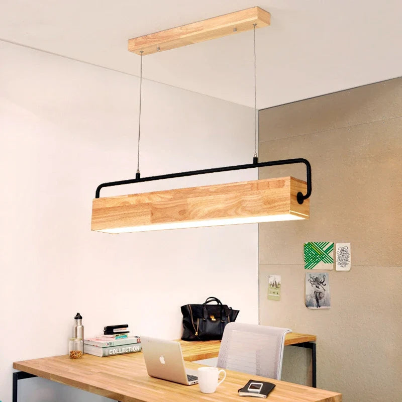 suspension led en bois du japon style nordique moderne