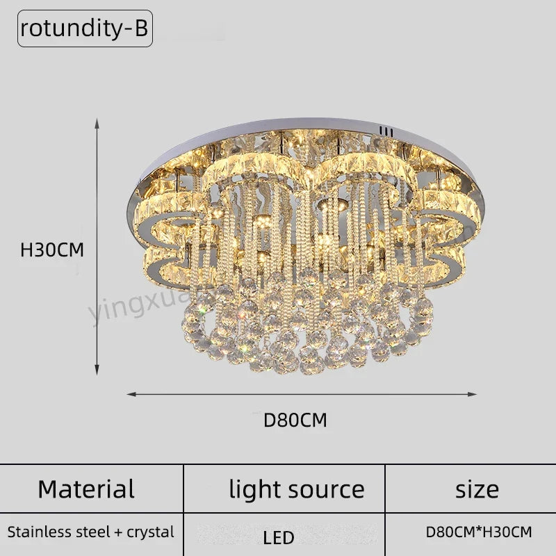 plafonnier moderne en cristal pour un éclairage élégant