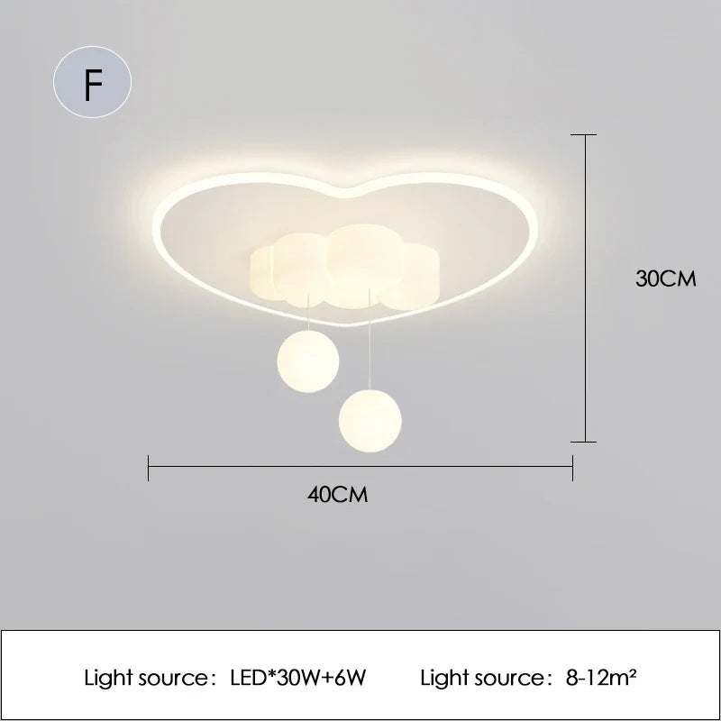 plafonnier nuage LED pour chambre d'enfant minimaliste et chaleureux