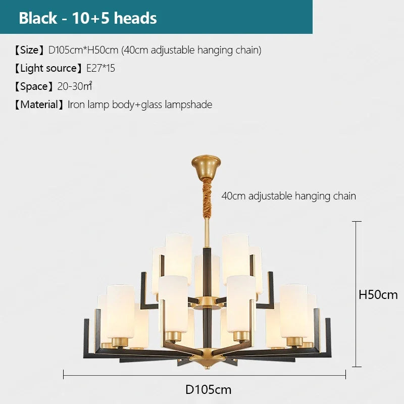 lustre style chinois rétro led design luxe suspension luminaire