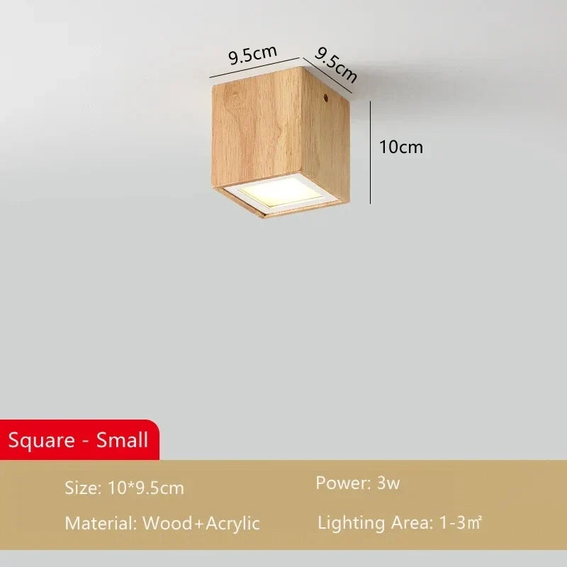 Lampe plafonnier moderne bois surface
