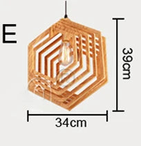 suspension en bois moderne style nordique goutte d'eau décorative idéale loft