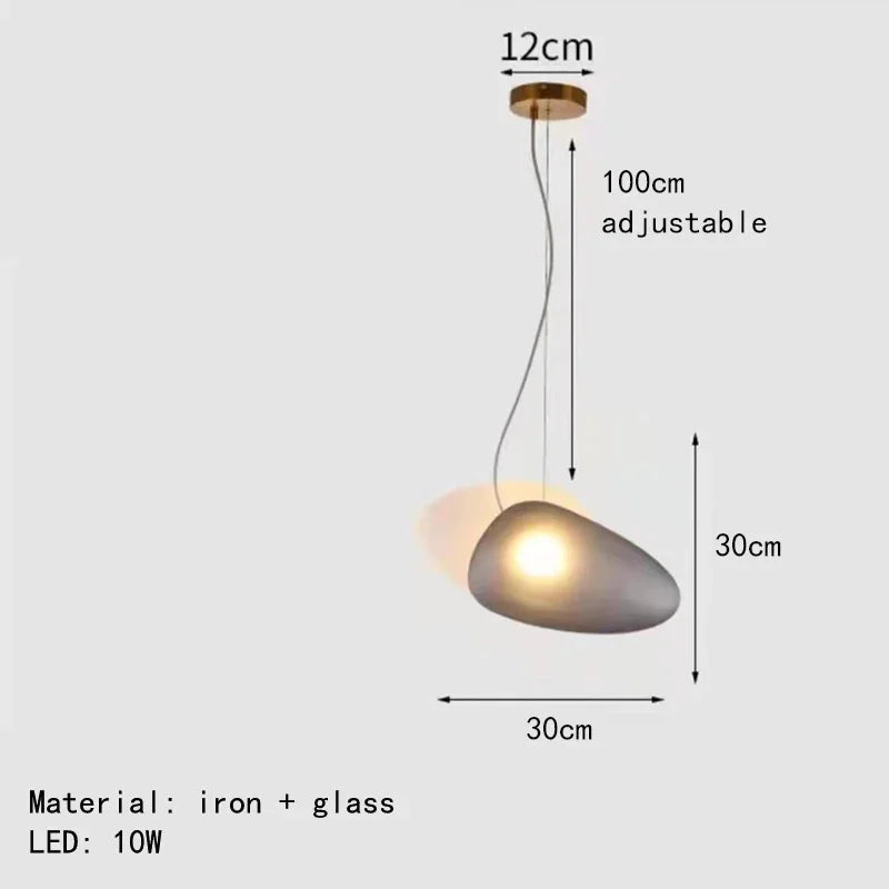 lustre en verre d'art nordique pour décoration intérieure et éclairage