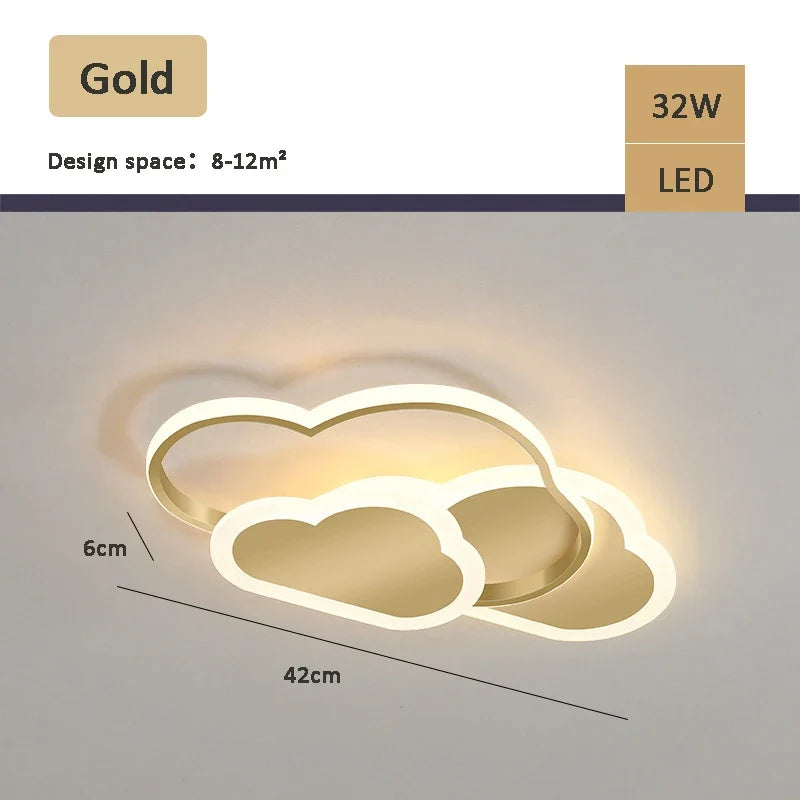 lampe nuage moderne pour chambre d'enfant romantique et chaleureuse
