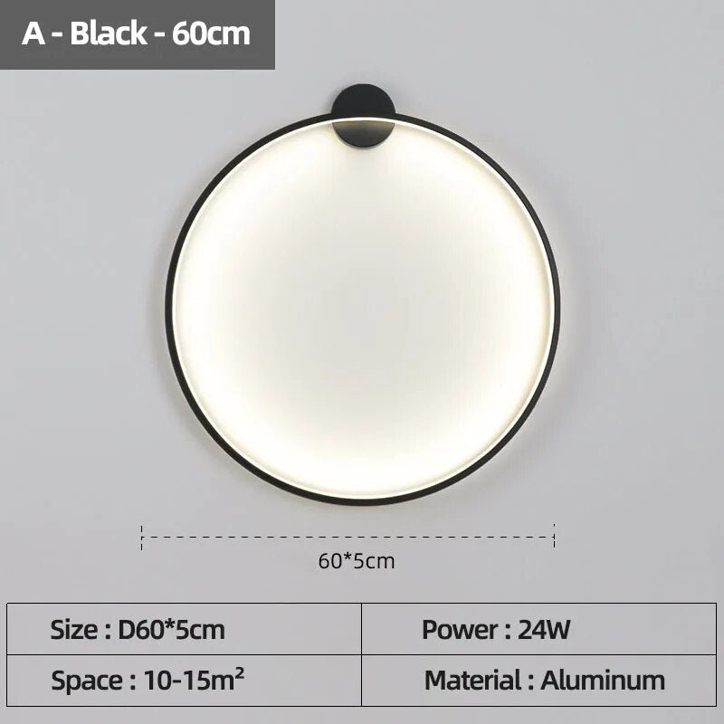 applique murale led lumières intérieur cercle fond décoration