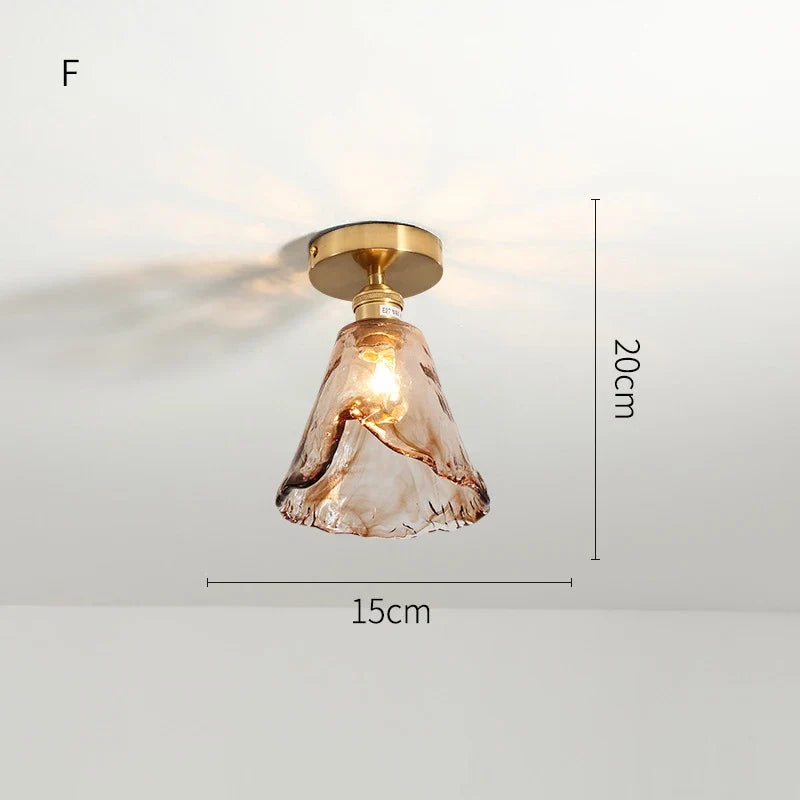 plafonnier led en verre design nordique industriel décoratif