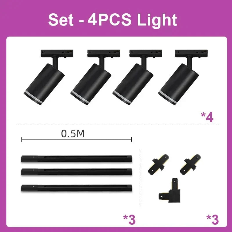 spot led sur rail pour magasin et décoration intérieure