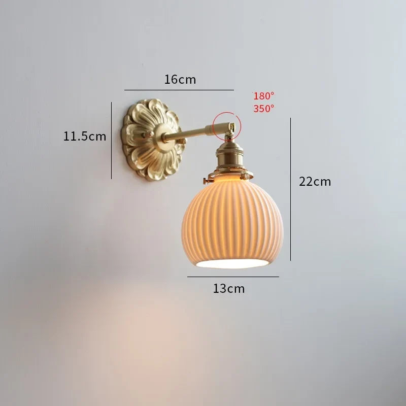 applique led verre gris fumé cuivre moderne intérieur