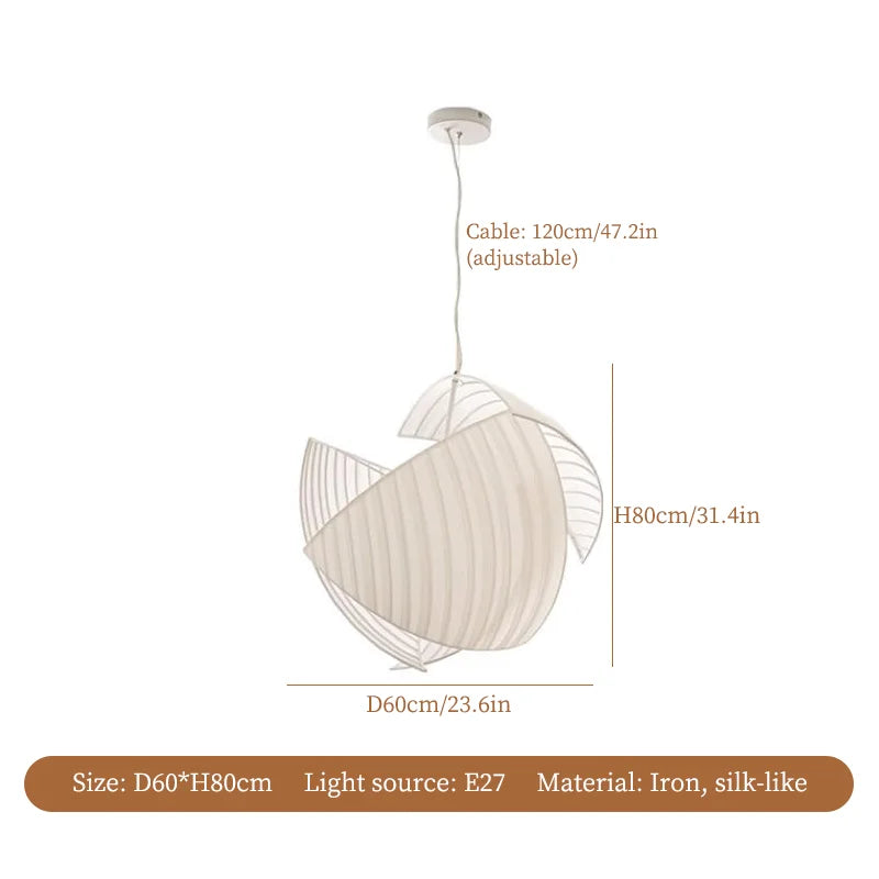 lustre à led style wabi sabi pour décoration intérieure