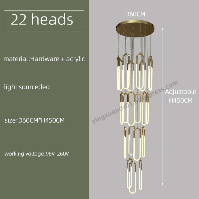 suspension moderne design nordique éclairage led loft élégant