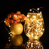 guirlande lumineuse led en fil de cuivre pour fêtes et Noël