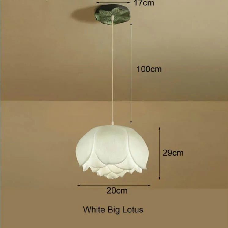 Suspension fleur Lotus style rétro LED
