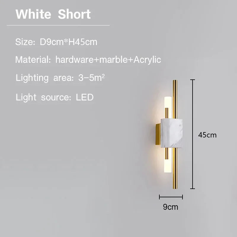 Applique led marbre moderne décoratif
