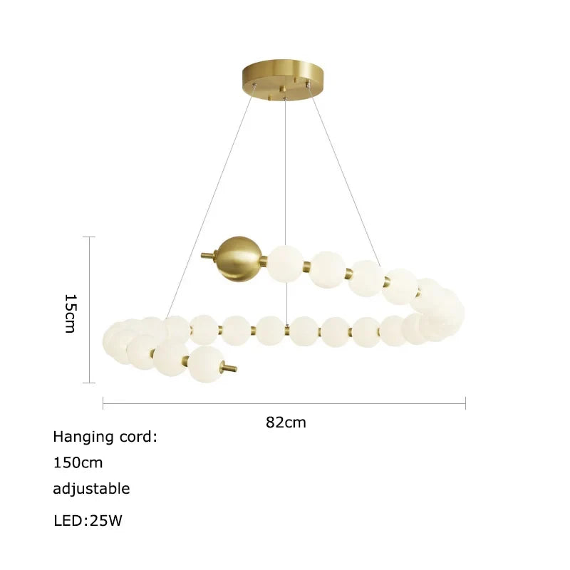 lustre led funky doré argenté pour éclairage intérieur décoratif