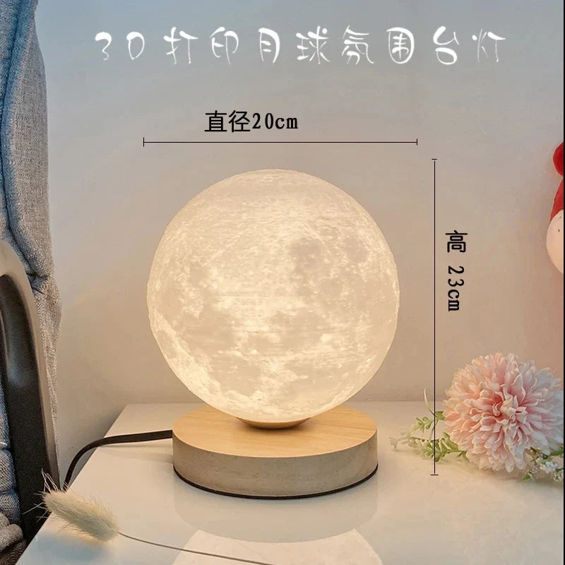 Creative 3D lune lampe de Table technologie mode atmosphère lampe chambre d'enfants étudiant lampe chambre étude lampe décorative