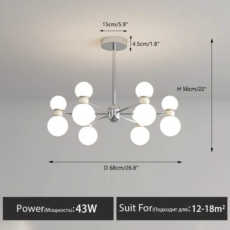 lustre suspendu dimmable pour décoration intérieure moderne