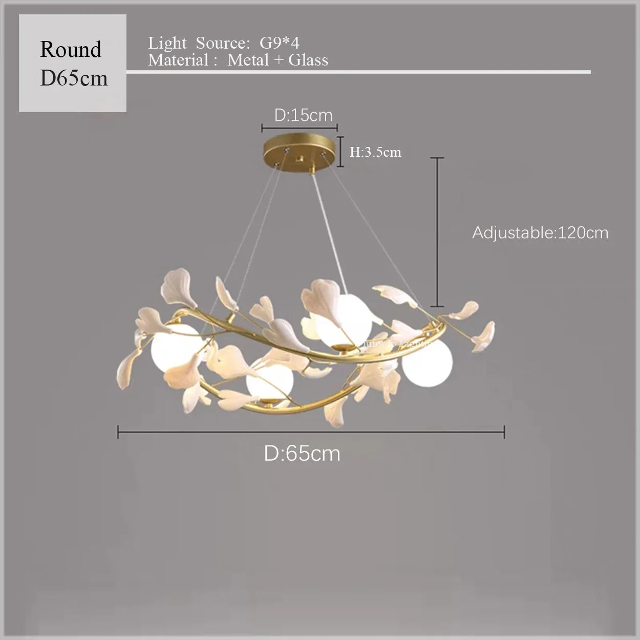 plafonnier led sphérique en verre avec télécommande