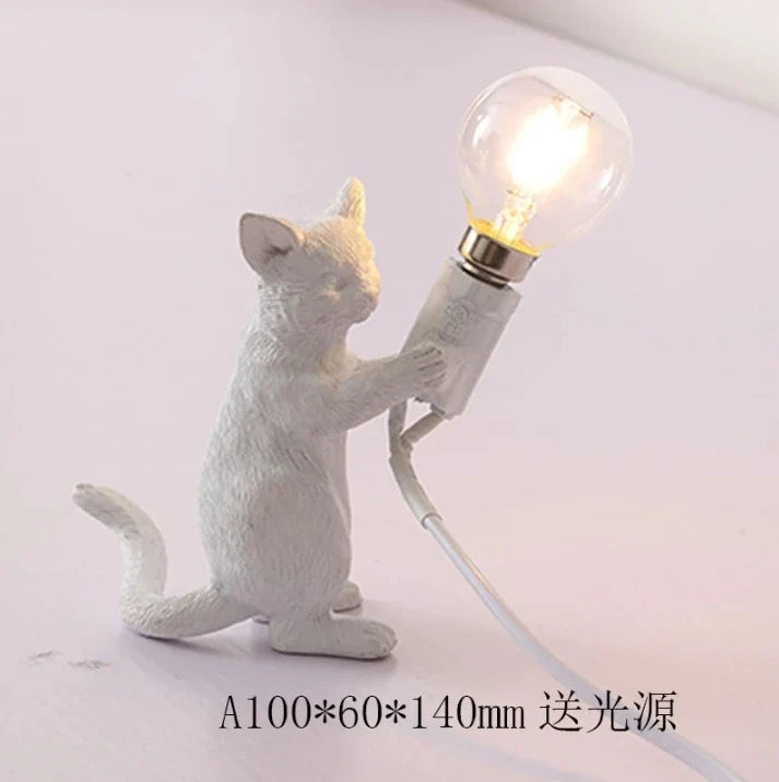 lampe de bureau décorative pour animaux en résine