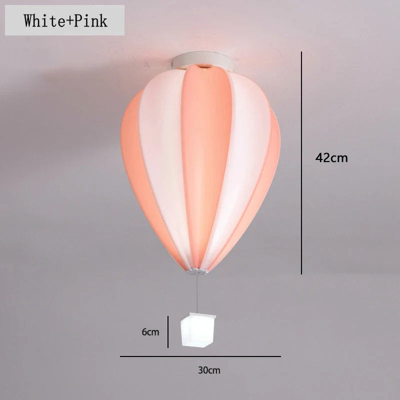 Kids Children's Ceiling Chandelier Light Air Ballon Design Remote Control LED Pendant Chandelier Lamps White Pink Yellow Blue