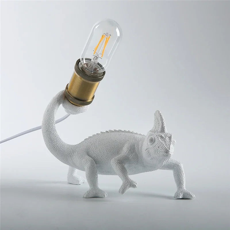 lampe de bureau moderne lézard résine éclairage décoratif pour enfants