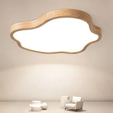 Plafonnier led nordique en bois forme nuage éclairage décoratif moderne
