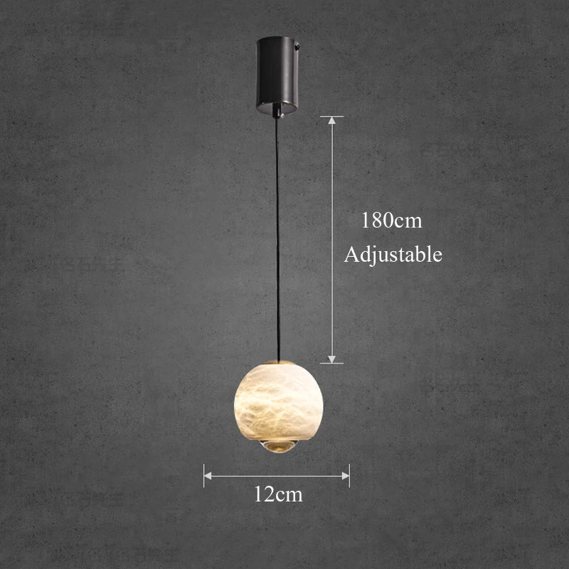 suspension LED en marbre naturel espagnol idéale pour bar et restaurant