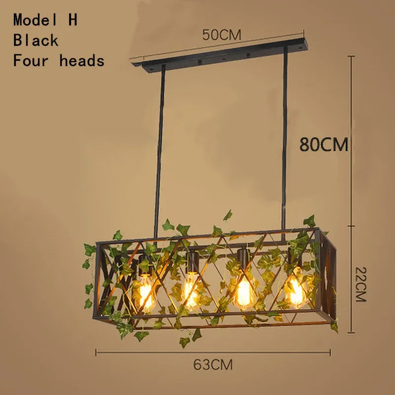 lustre industriel rétro pour plantes en pot créatif