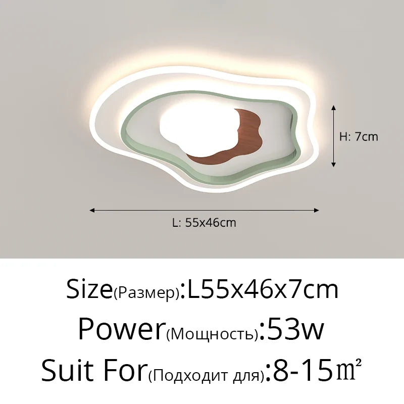 plafonnier ultra-fin en mangue française avec protection oculaire intégrale