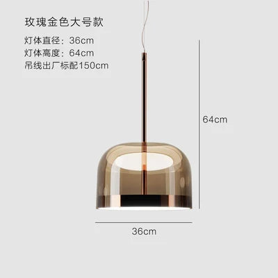 suspension en verre design nordique led moderne
