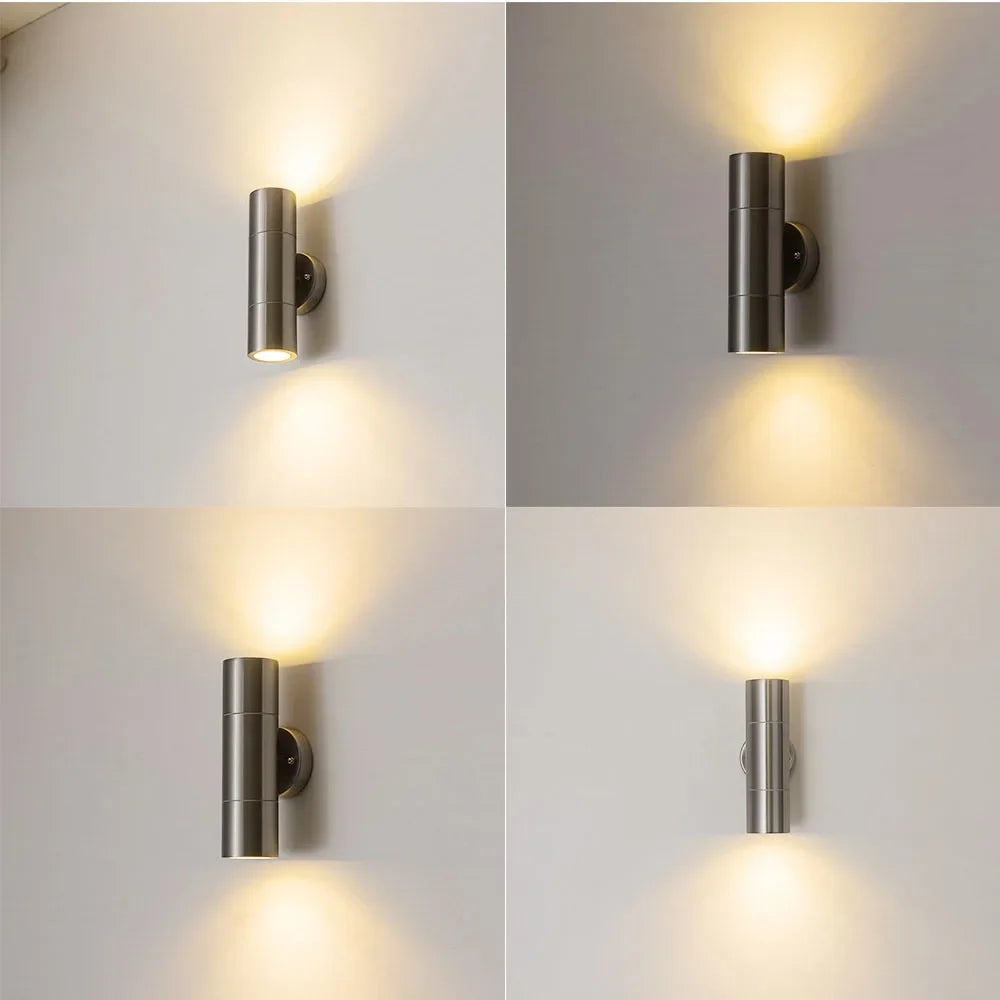 Applique murale LED en acier inoxydable