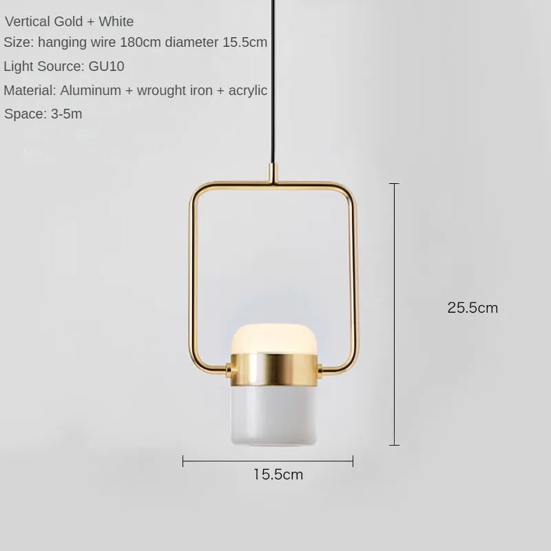 Nordic Designer Strip Restaurant Chandelier Minimalist Creative Bar Table Lamp, Bedroom Bedside Decoration Small GU10 Chandelier