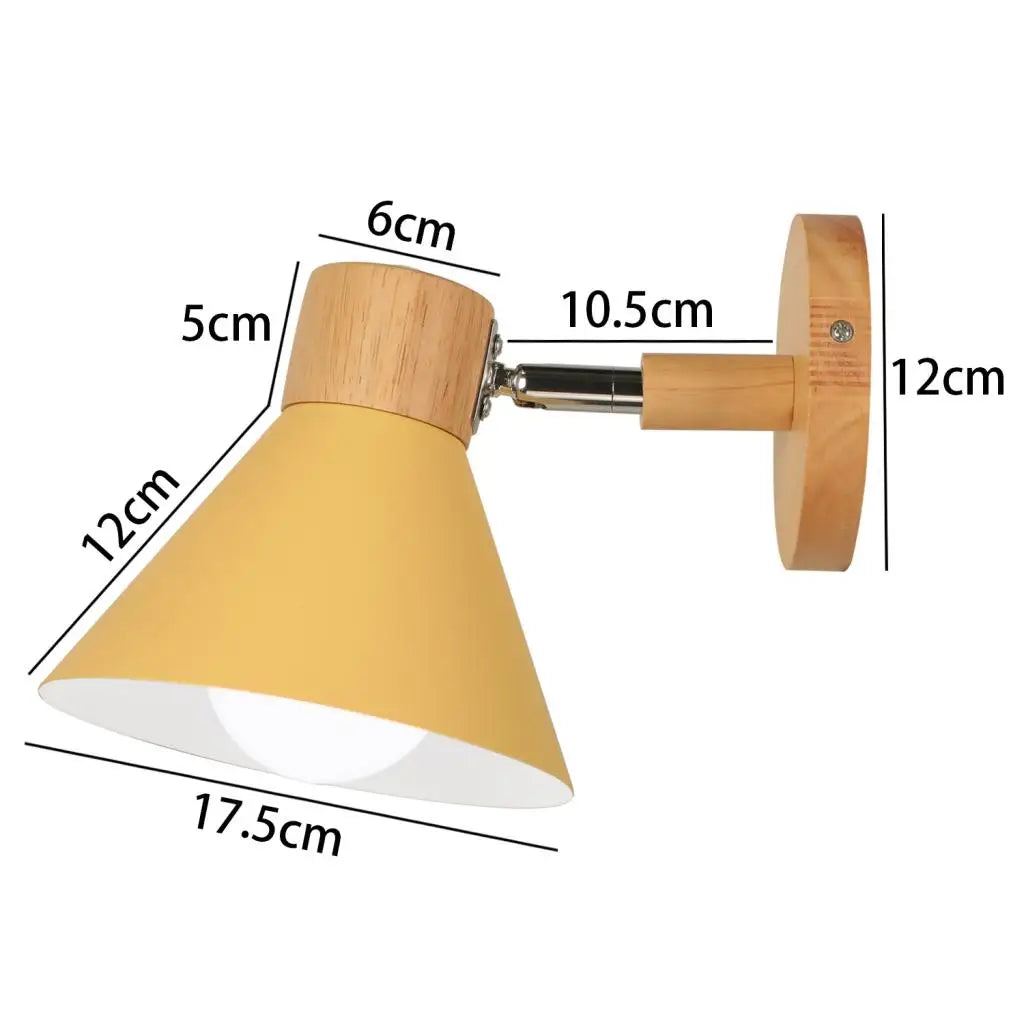 applique murale led nordique bois moderne décor maison