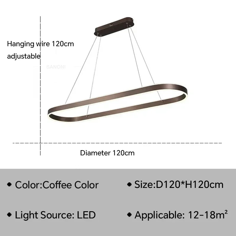 suspension à led moderne pour décoration intérieure élégante