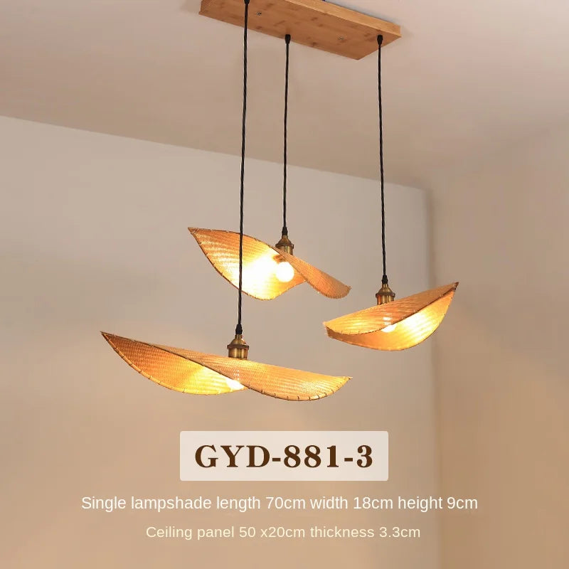lustre en bambou style japonais pour décoration zen asiatique