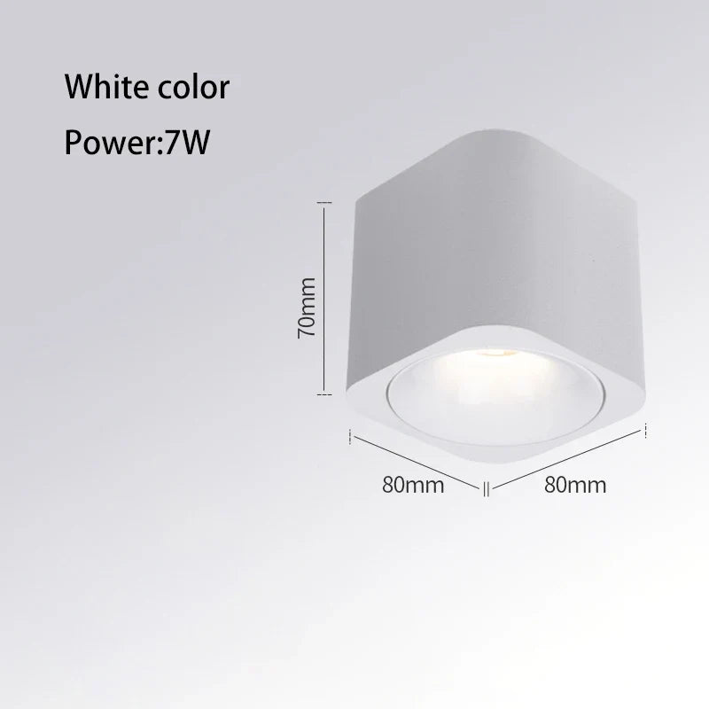 mini projecteur led anti-éblouissement monté en surface pour intérieur