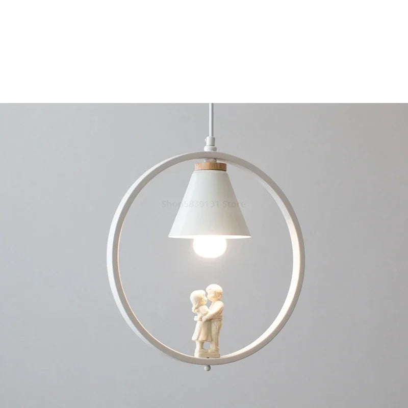 suspension modernes nordiques avec suspension oiseau led