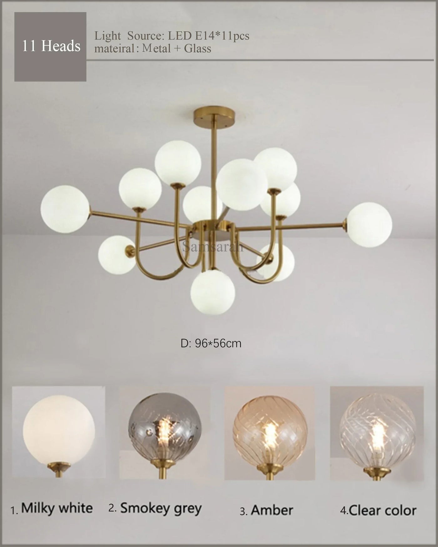2024 New Pattern Creative U-shaped Magic Bean LED Pendent  Lamp For Living Room Bedroom Lobby Exhibition Hall
