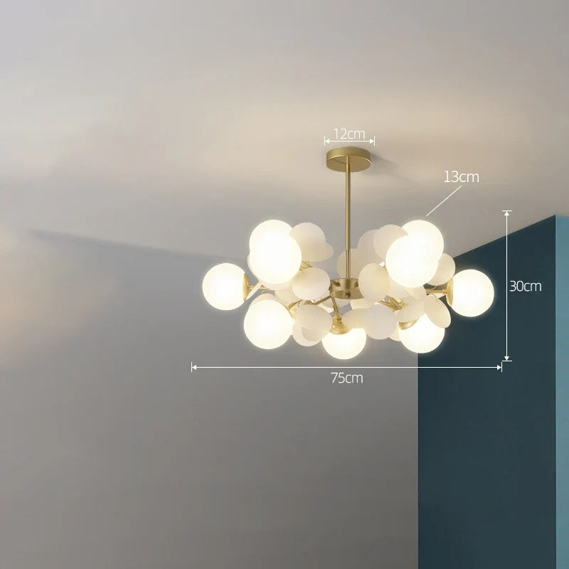 sandyha lustre moderne en verre coloré design créatif pour hôtel