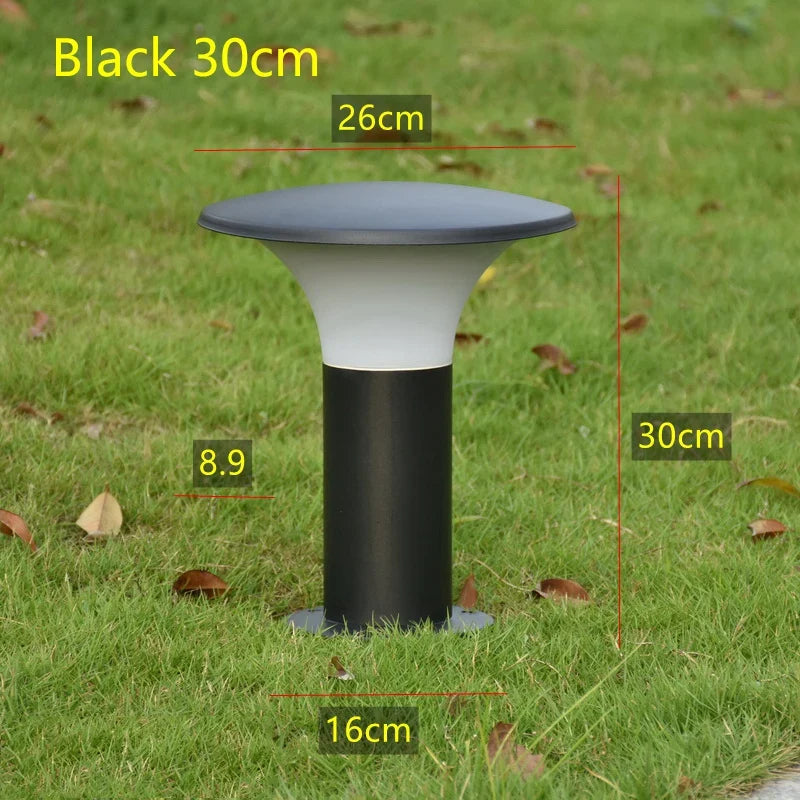 lampe de jardin ronde à led en acier inoxydable pour éclairage extérieur