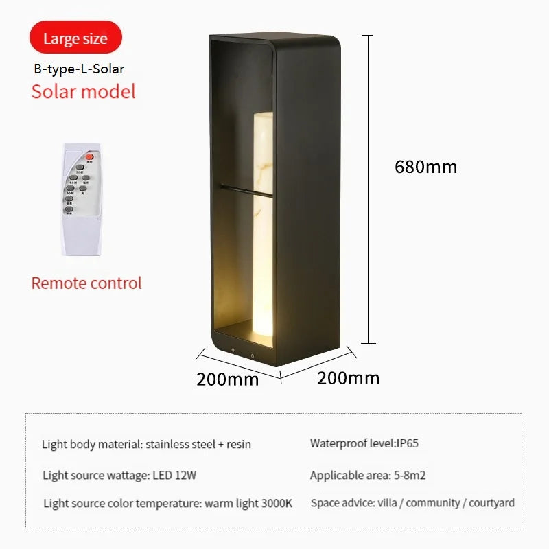 Lampe de jardin moderne solaire LED clôture lumière IP54 extérieur étanche ambiance éclairage pelouse lumières Villa cour décor lampadaires