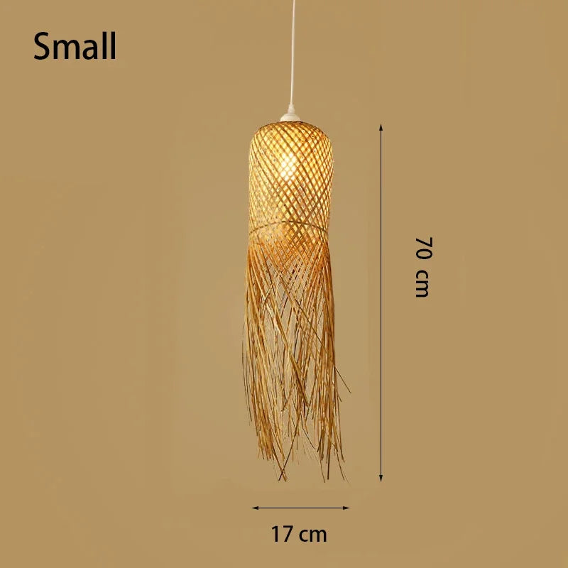 Bamboo Chandelier Chinese Zen tea room Light Southeast Asian Restaurant hotel B&B Style Bamboo hot Pot light Balcony Bar