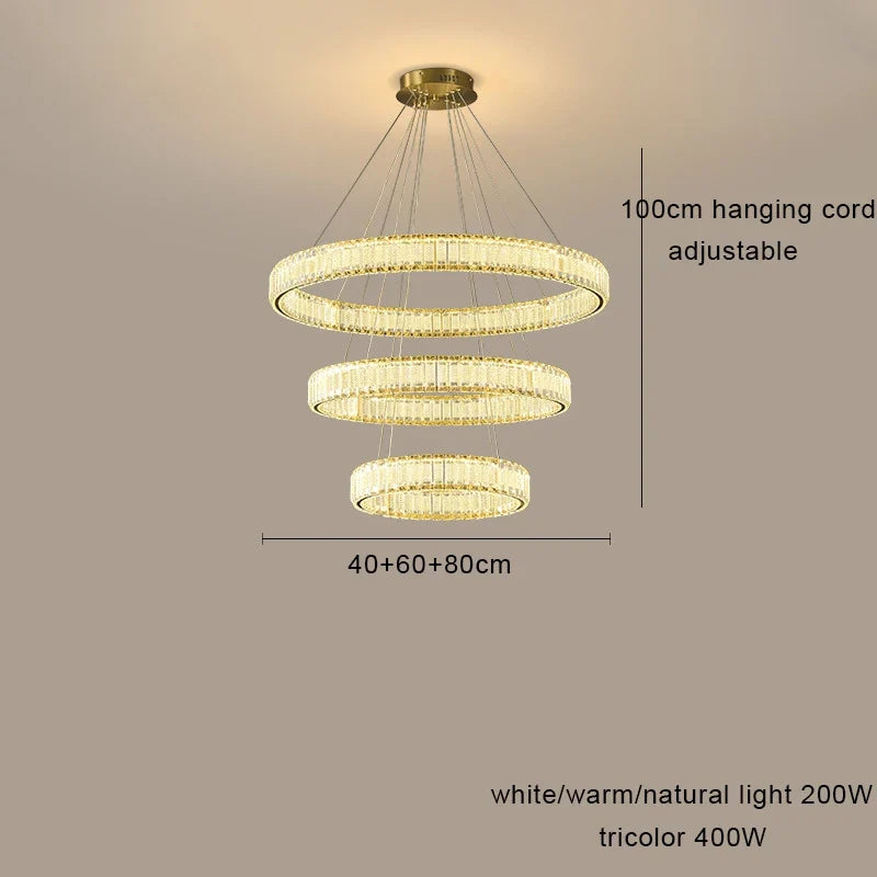 lustre led en cristal fantaisie lumière suspendue moderne