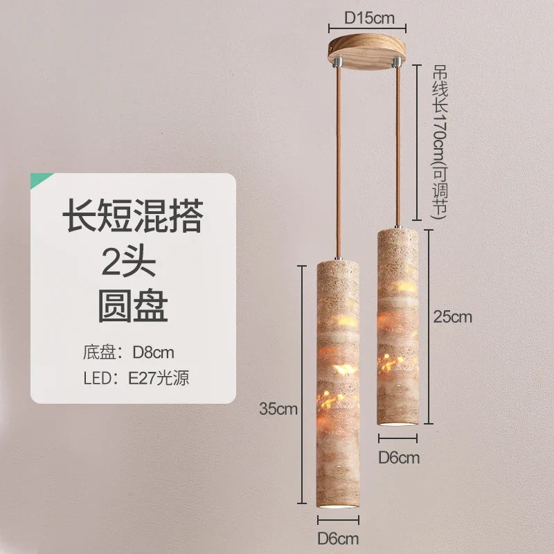 suspension design wabi-sabi en pierre pour ambiance moderne