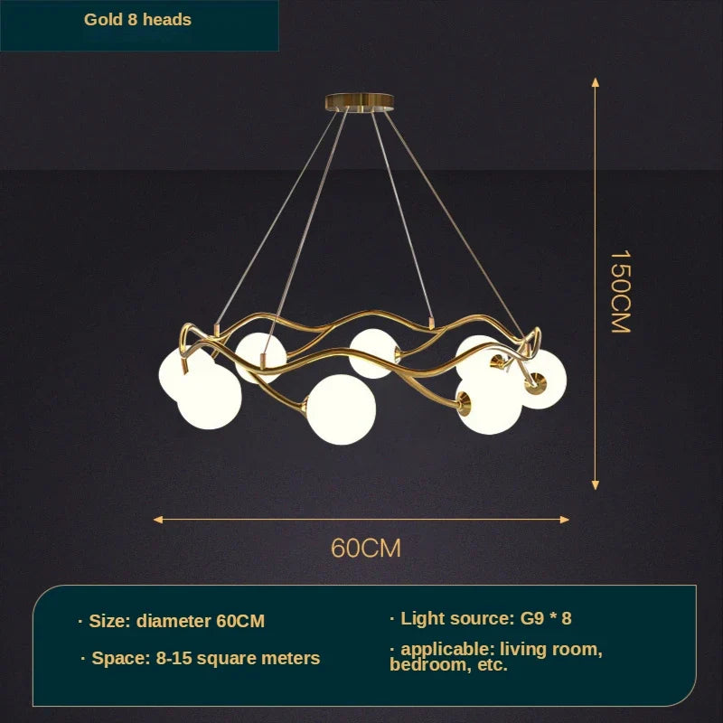 lustre nordique simple anneau led éclairage intérieur décoratif