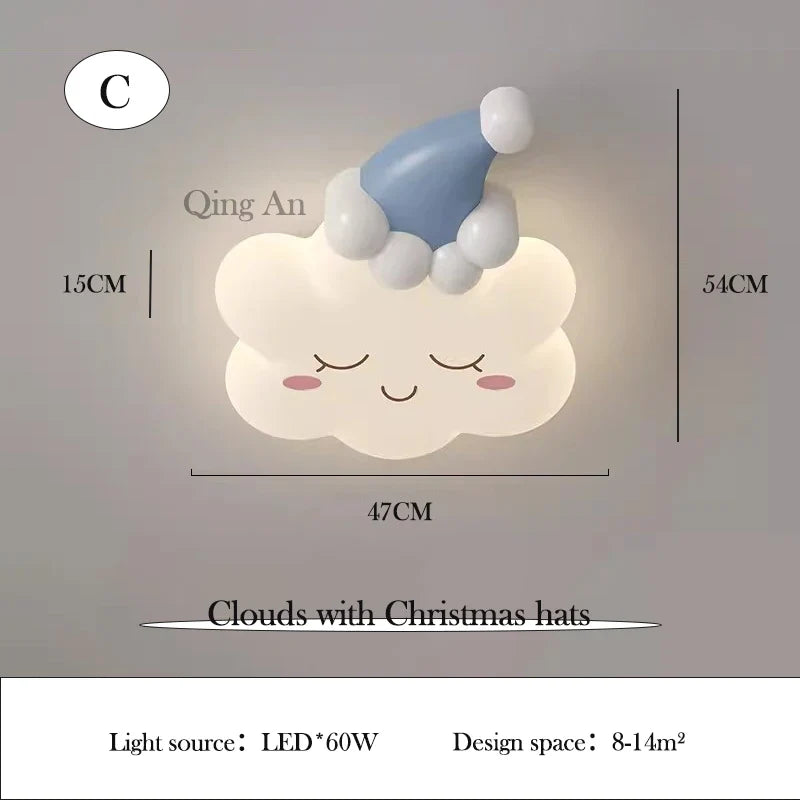 plafonnier nuage rose pour chambre d'enfant romantique et chaleureuse