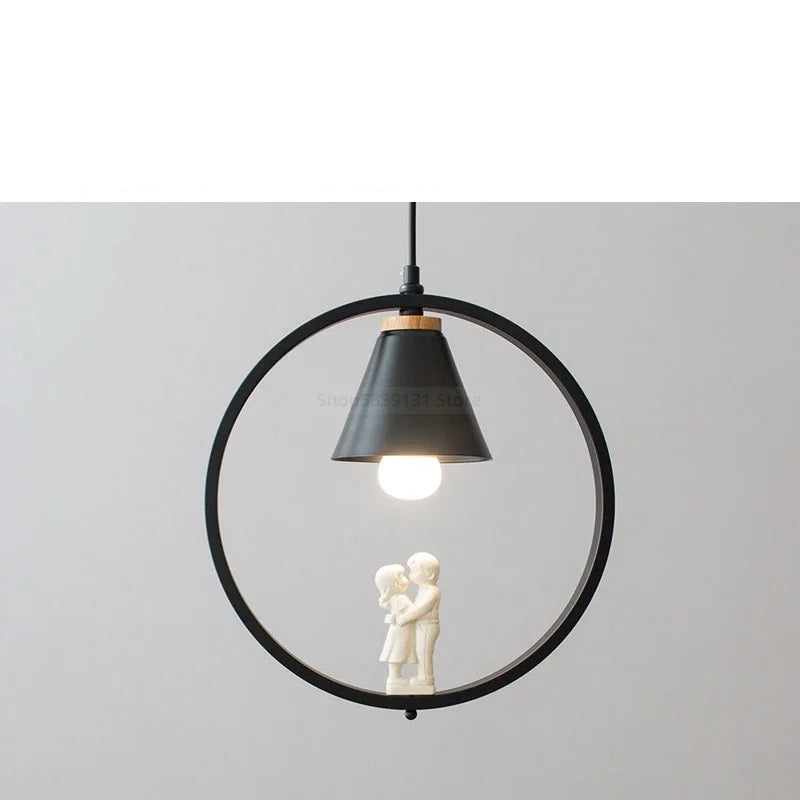 suspension modernes nordiques avec suspension oiseau led