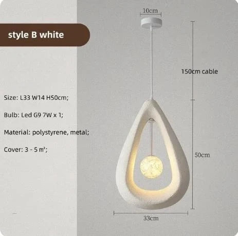 lustre led japonais créatif pour décoration intérieure artistique