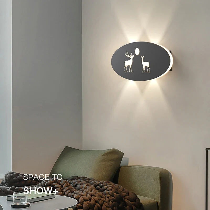 applique murale led double tête style nordique pour hôtel