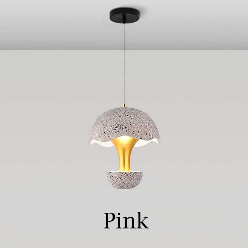suspension créative champignon en ciment pour restaurant café bar